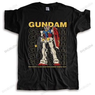 เสื้อยืดแขนสั้น ผ้าฝ้าย พิมพ์ลายหุ่นยนต์กันดั้ม RX 78 สไตล์ญี่ปุ่น ฮาราจูกุ แฟชั่นเรโทร สําหรับผู้ชาย