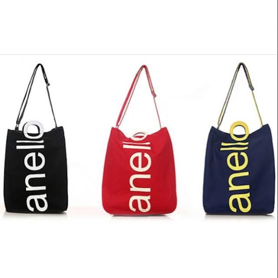 Anello Cotton canvas 2way tote bag  S0063 แท้จากช็อบ (ไซส์เล็ก)