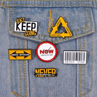 ป้ายเตือน 6 รูปแบบ เข็มกลัด ปกเสื้อ กระเป๋าเป้สะพายหลัง ของข…