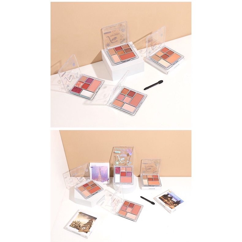 Y5082 Lameilaพาเลทอายแชโดว์ 7 สี เนื้อแมตต์สีเหลี่ยมชิมเมอร์สําหรับแต่งหน้า - รูปที่ 4