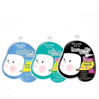 Mizumi ครีมซอง มิซึมิ Mizumi Peptide Acne Gel / B3 Acne Concentrate Serum / Sulfur Acne Clay