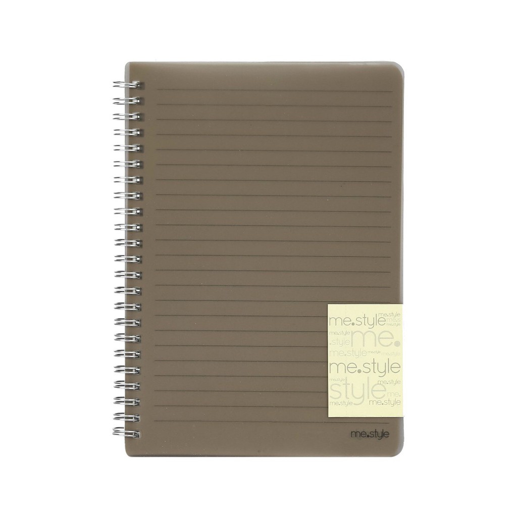 สมุดสันลวดมีเส้น A5 ดำ 80 แผ่น/เล่ม ME.STYLE PP001-A5R  Wire binding book A5 black 80 sheets / book 