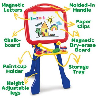 มือหนึ่ง จัดโปร Crayola กระดานยืนวาดรูป Tripod Easel พร้อมแม่เหล็ก กระดานดำ และจานรองระบายสี เครโยล่า