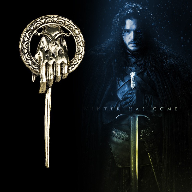 เหรียญย้อนยุค A Song of Ice and Fire Game of Thrones Hand of King เข็มกลัด