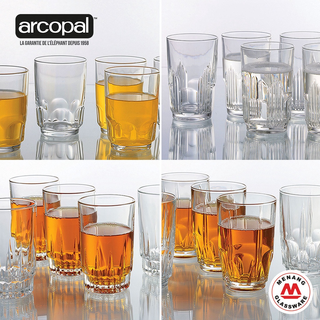 ชุดแก้วน้ํา arcopal 6 ชิ้นแว่นตา