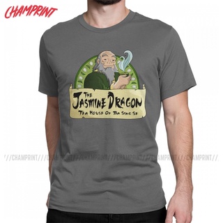 มาใหม่ เสื้อยืดแขนสั้น ผ้าฝ้าย 100% พิมพ์ลาย The Jasmine Dragon Tea House Iroh Avatar The Last Airbender สําหรับผู้ชายS-