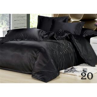 ผ้าห่มนวมซาติน 7.5 ฟุต (BK920 สี Black )