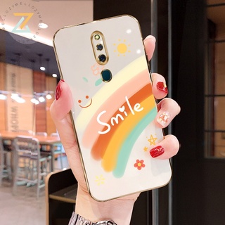 Zymello เคส OPPO F11 Pro Reno 6Z Reno 5 Reno 4 เคสโทรศัพท์ซิลิโคน 6D ชุบโลหะแฟชั่น รุ้ง