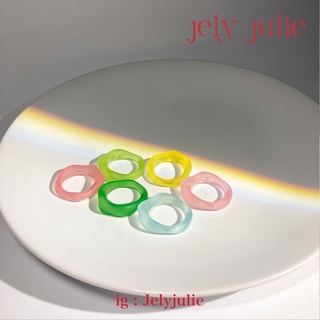 jelly resin rings แหวนเรซิ่น สีสดใส