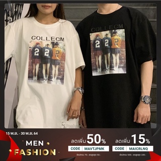 🏈POOHPAND🏈 เสื้อยืดแฟชั่น ลายสตรีท T-Shirt แขนสั้น Oversize สไตล์เกาหลี สวมใส่สบาย Collecm #8043