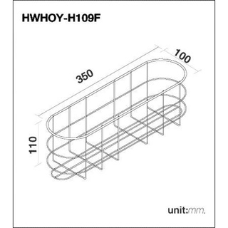 ชั้นวางของอเนกประสงค์ทรงโค้ง350มม.แบบติดผนัง HOY H109F สแตนเลส รหัส 95093109