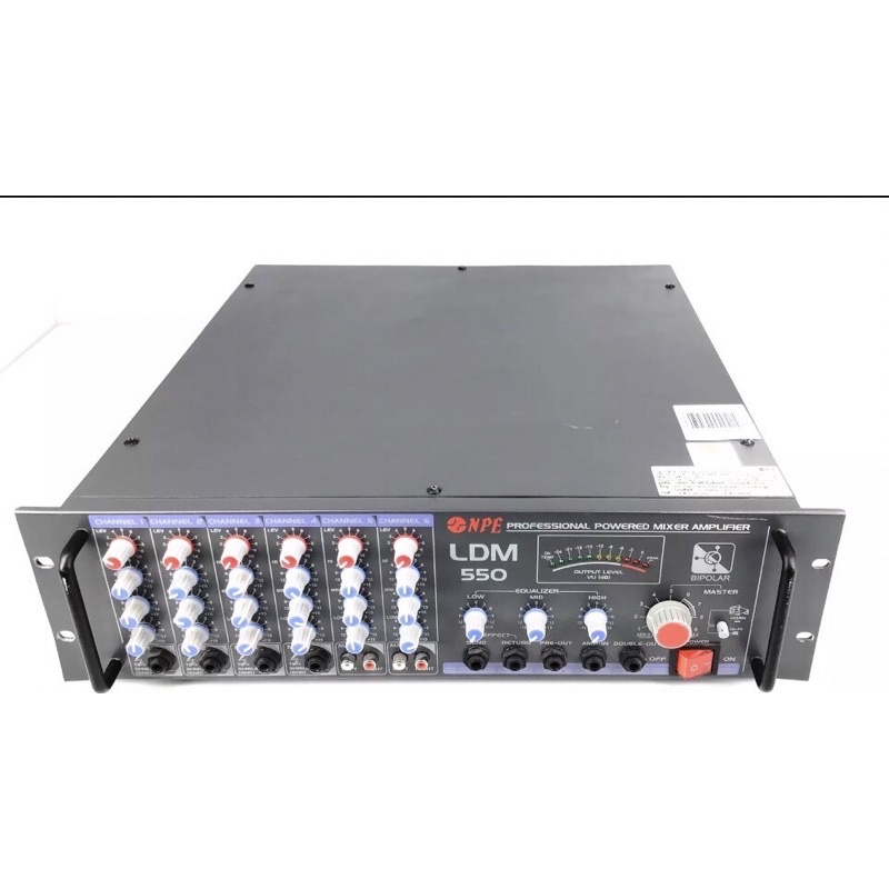 ฟรีค่าส่ง NPE LDM550 เพาเวอร์มิกซ์มีไลน์ เครื่องขยายเสียง 550 วัตต์ 4-16 โอห์ม 70-100 โวลท์ LDM-550 LDM 550