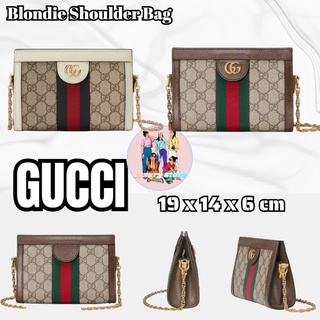 GucciOphidia series กระเป๋าสะพายไหล่ขนาดเล็ก/กระเป๋าสะพายข้าง/กระเป๋าสะพายโซ่