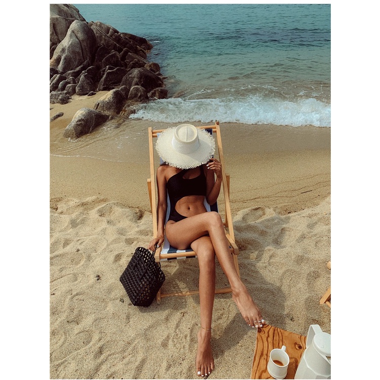 🔥มีของพร้อมส่ง！ ชุดว่ายน้ำวันพีช สไตล์เซ็กซี่ สีดำ สีขาว สำหรับผู้หญิง รุ่นใหม่ bikini 2022 - รูปที่ 6