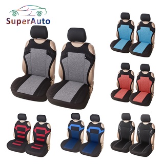 SuperAuto หุ้มเบาะรถยนต์ เบาะรองนั่งรถยนต์ ผ้าคลุมเบาะรถยนต์ ที่หุ้มเบาะรถยนต์ ชุดหุ้มเบาะรถยนต์ แต่งรถภายในรถยนต์ ของแต่งรถยนต์ (2 ที่นั่ง)