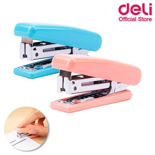 Deli 0254 Stapler ชุดเย็บกระดาษ+ลวดเย็บ (แพ็คกล่อง 12 ชิ้ิ้น) ที่เย็บกระดาษ เครื่องใช้สำนักงาน อุปกรณ์สำนักงาน อุปกรณ์ออฟฟิศ