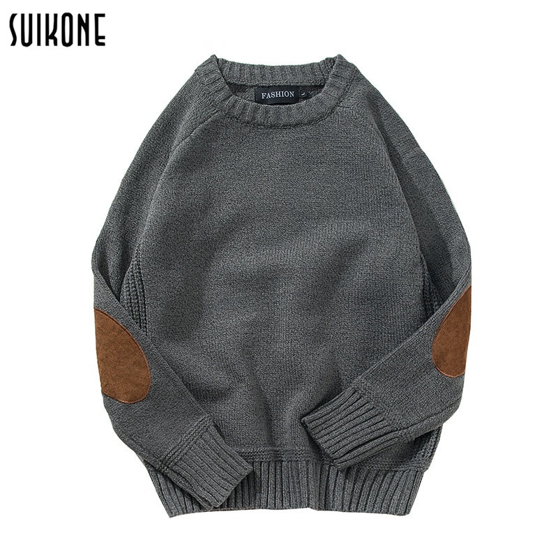 Suikone  เสื้อสเวตเตอร์ถักชายแฟชั่นยอดนิยม ดีไซน์ลำลอง สไตล์เกาหลี และสเวตเตอร์แขนยาวสุดหล่อ ใส่ได้ทั้งชายและหญิง