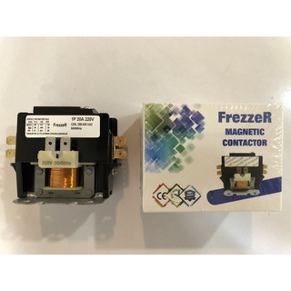 [ 1 กล่อง ] Magnetic Contactor 1 Pole , 20 A ยี่ห้อ FrezzeR 50/60 Hz แม็คเนติก