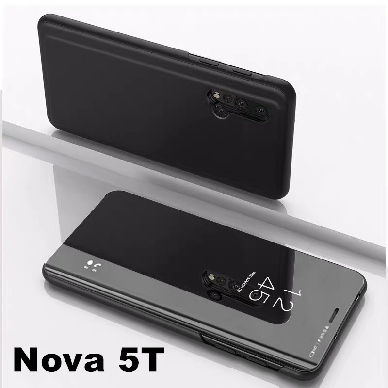 เคสเปิดปิดเงา Case Huawei Nova5t เคสกันกระแทกตั้งได้ ฝาเปิดปิดเงาSmartCase พร้อมส่งจากไทย