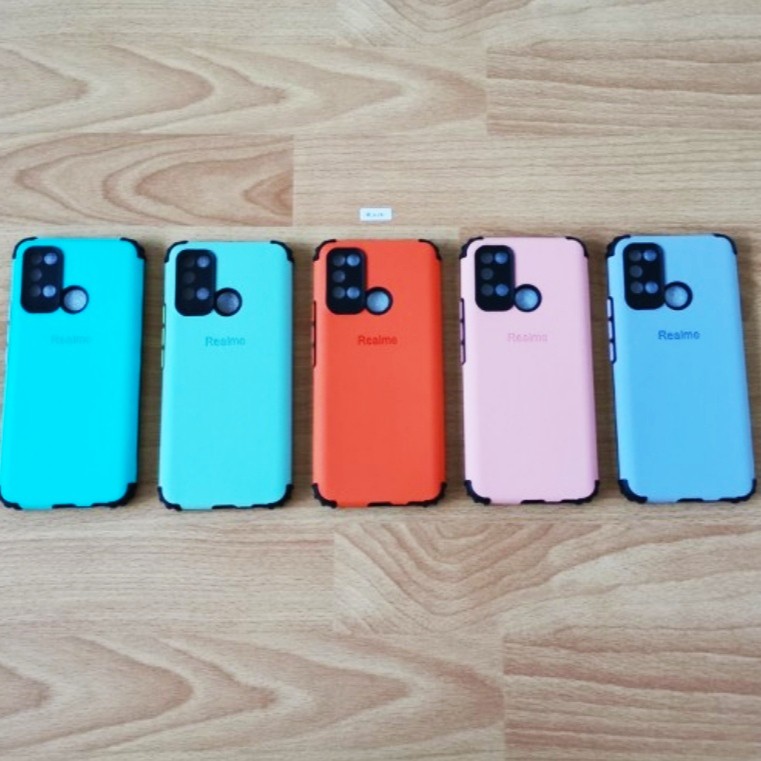 Softcase Realme C17 Leather Case Anti Fall การป้องกันกล้องสีสันสดใส Realme RMX2101 RMX 2101