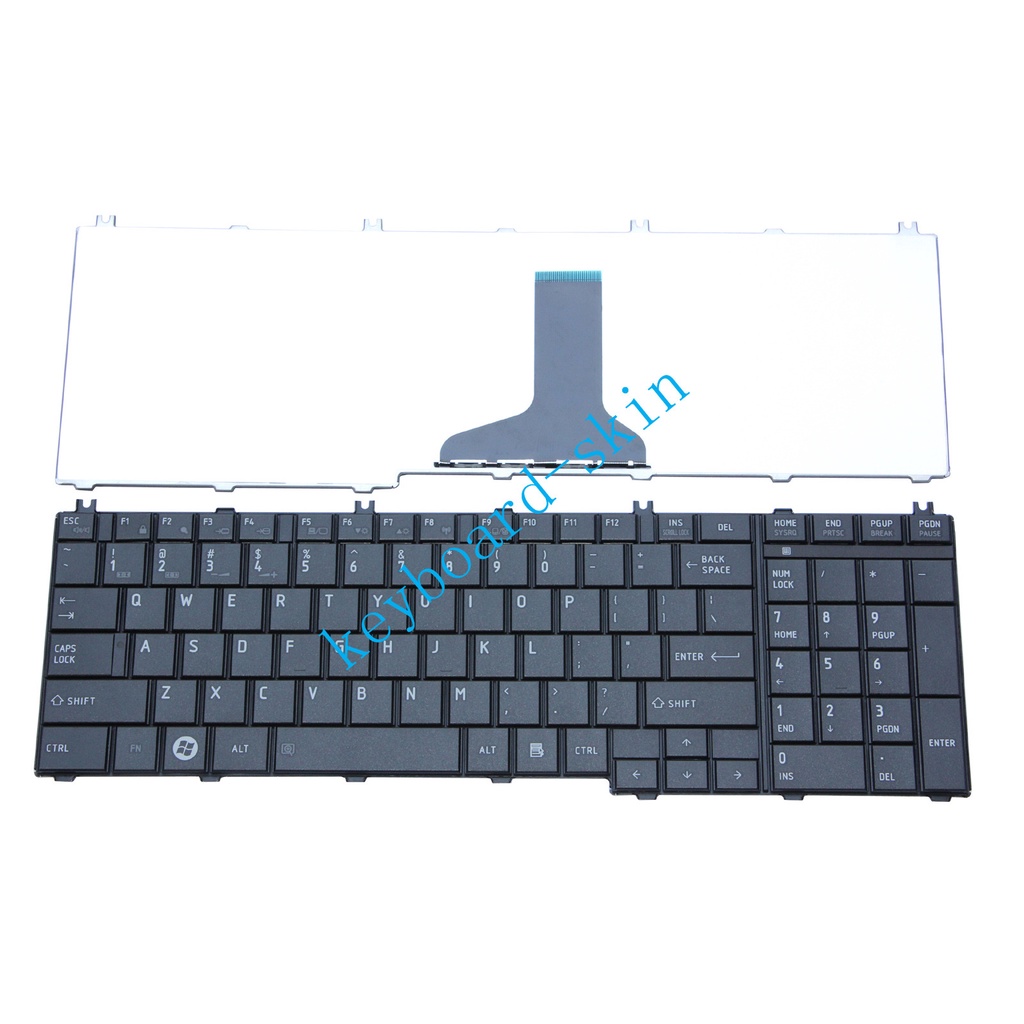 สีดําแป้นพิมพ์ US ใหม่สําหรับ Toshiba C650 C655 C660 C665 C670 C675 L650 L655 L660 L665 L670 L675 L7
