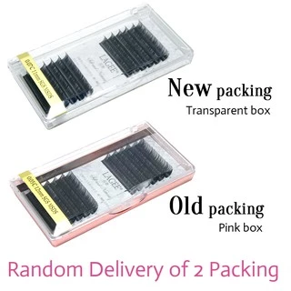 LAGEE ขนตาส่วนบุคคล 7-15 มม.ผสมสีดําเข้มคลาสสิกพรีเมี่ยมปลอม Mink Eyelash Extension ขนตาปลอมนุ่มจาก NAGARAKU
