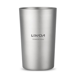 Lixada แก้วน้ําไทเทเนียมถ้วยน้ําผลไม้สําหรับบ้านออฟฟิศตั้งแคมป์เดินป่าเป้สะพายหลัง