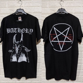 เสื้อยืดผ้าฝ้ายพิมพ์ลายขายดี เสื้อยืด Bathory BAND