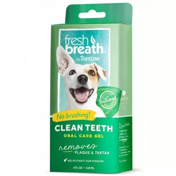 Tropiclean fresh breath Clean Teeth Gel 4 fl oz เจล ทำความสะอาด ฟัน (118 Ml.)