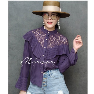 “Mirrorsister’s ZuZaNNé Lace MandaRin SHiRT”