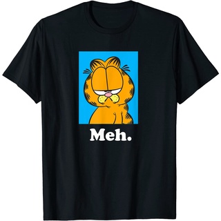 เสื้อยืดผ้าฝ้ายพรีเมี่ยม เสื้อยืด ลาย Garfield Meh สําหรับผู้ใหญ่