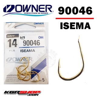 เบ็ด OWNER Iseama Gold 90046  ตูดเเบน แข็งแรง ทนทาน จากญี่ปุ่น เบ็ดตกปลานิล เบ็ดตกปลาเกล็ด