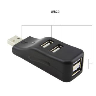 อะแดปเตอร์ 4 พอร์ต USB Hub 2.0 USB HUB Combo สำหรับ Windows Laptop Desktop Card Reader