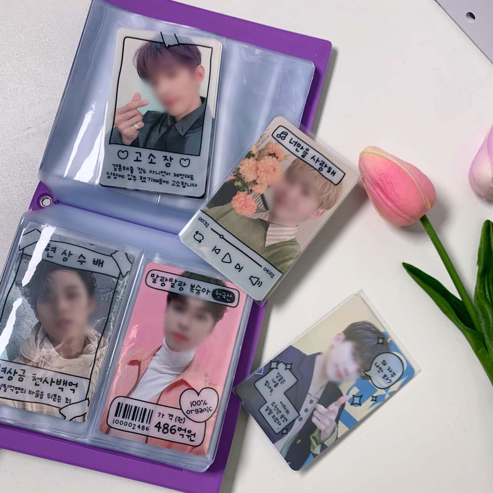 [SOOANG STUDIO] Photocard Frame Handwriting/Korean CUTE card Frame/5Designs·Photo frame·PET frame ca