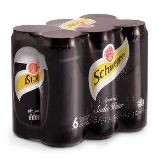 โปรโมชัน! ชเวปส์ น้ำโซดา 330 มล. x 6 กระป๋อง Schweppes Soda Water 330 ml x 6 Cans