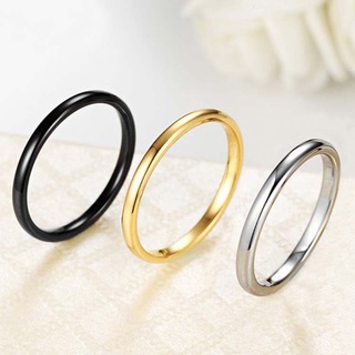 เงิน/ทอง/สีดําแนวโน้มแฟชั่นเกาหลี Cincin Wanita Simple 2 มม.…