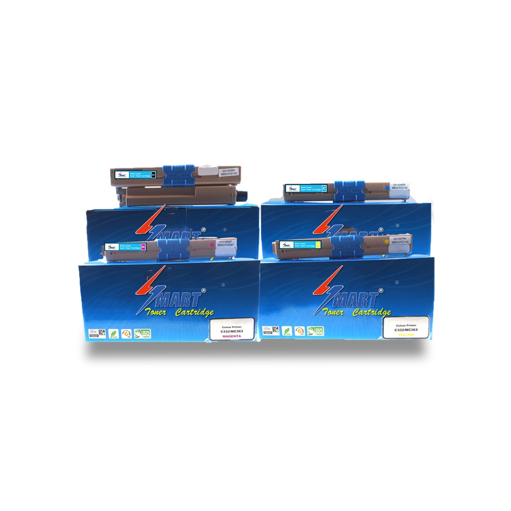 จัดส่งฟรี !! Smart Toner Oki C332 ตลับหมึกพิมพ์เลเซอร์ Oki Colour Printer C332,MC363 (1 ชุด 4 สี BK-C-M-Y)