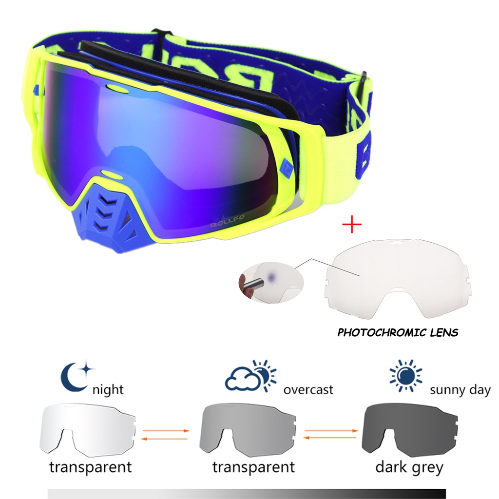 Photochromic Glasses Motocross Goggles UV400 MX goggle ATV Off Road Dirt Bike DustProof Racing