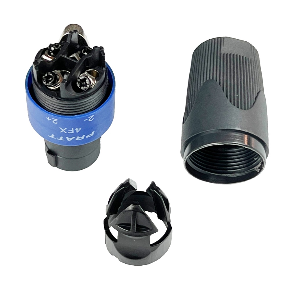 🔥ลดทันที30฿ โค้ดINC6LEL6🔥Speakon 4P Male Connector ปลั๊กสเปคคอน 4P ยี่ห้อ PRATT ตัวผู้ (สีฟ้า) ต่อสายลำโพงเข้าตู้ลำโพง ท