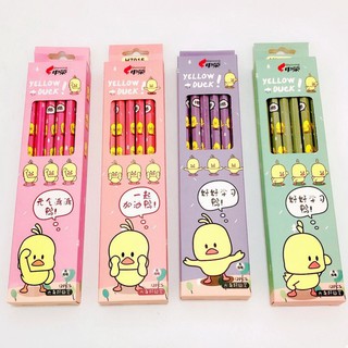 ดินสอไม้ น่ารัก ๆ ดินสอไม้ เป็ด Yellow Duck กล่องละ 12 ด้าม (แพ็ค12กล่อง) ราคาถูก