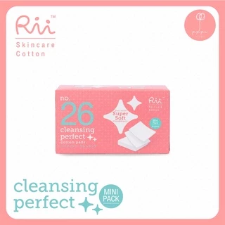 สำลีแผ่นเนื้อนุ่ม รุ่น Mini Rii Skincare Cotton Cleansing Perfect 45 Pcs./ Less Toner 60 Pcs.