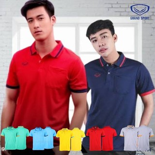 Grand Sport เสื้อโปโลชายตัดต่อแขน รหัส : 012-585 เสื้อโปโลชายแกรนด์สปอร์ต