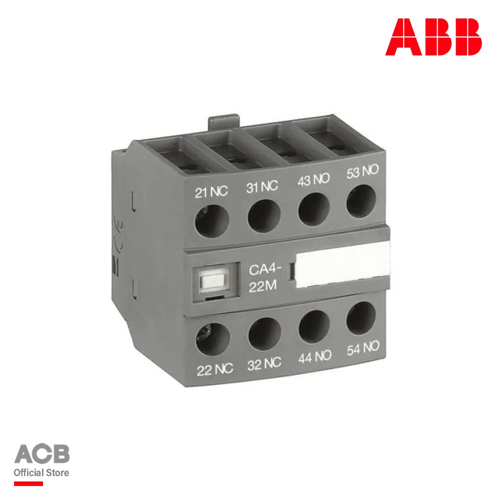 ABB : Auxiliary Contact - 1NO + 3NC, 4 Contact, Front Mount, 6 A รหัส CA4-13M : 1SBN010140R1113 เอบีบี