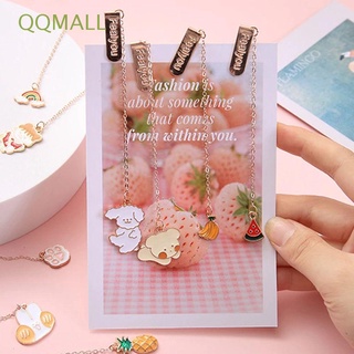 Qqmall จี้ที่คั่นหนังสือโลหะผสมโซ่สําหรับอ่านหนังสือเครื่องเขียน