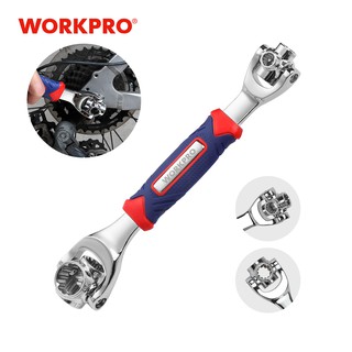 Workpro 8 in1 ชุดประแจวงล้อ ซ็อกเก็ต 360 สําหรับซ่อมแซม° เครื่องมือซ่อมจักรยาน 6 จุด