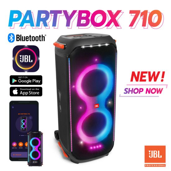 JBL PartyBox 710 ลำโพงบลูทูธไร้สาย สำหรับปาร์ตี้ ขนาด 2×8 นิ้ว ไม่มีแบตในตัว