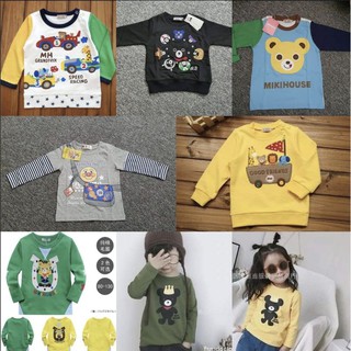 พร้อมส่ง งานจีน // เสื้อเด็กแขนยาวเด็ก ลาย miki house ลาย มิกิเฮ้าส์