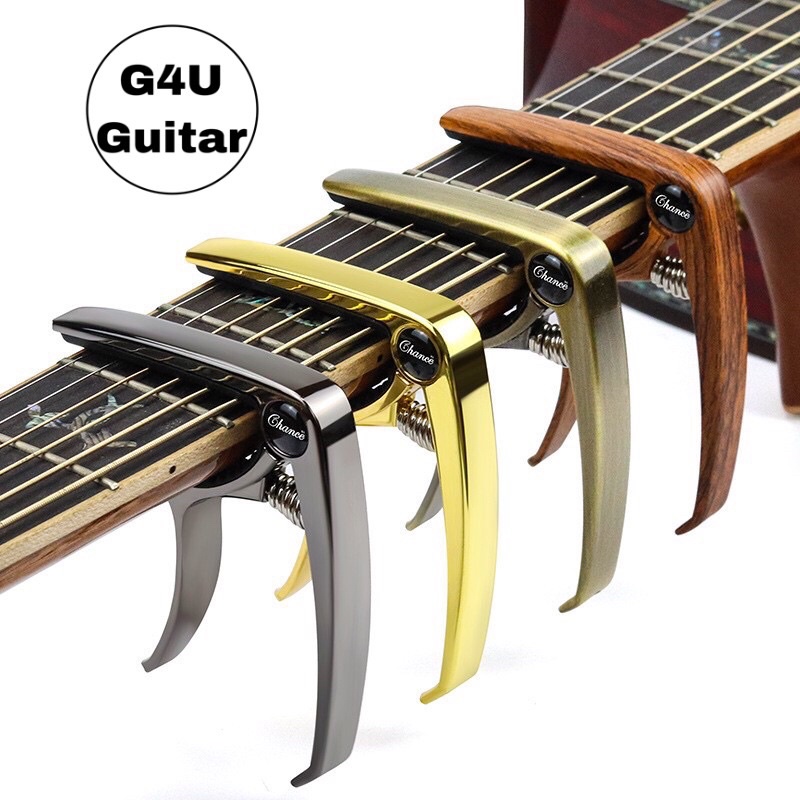 XO กีต้าร์สปริง 2 ฟังก์ชั่น 2 สี Capo สําหรับเหล็ก Acoustic และ Classic (แถม Alice pick) G4U Guitar