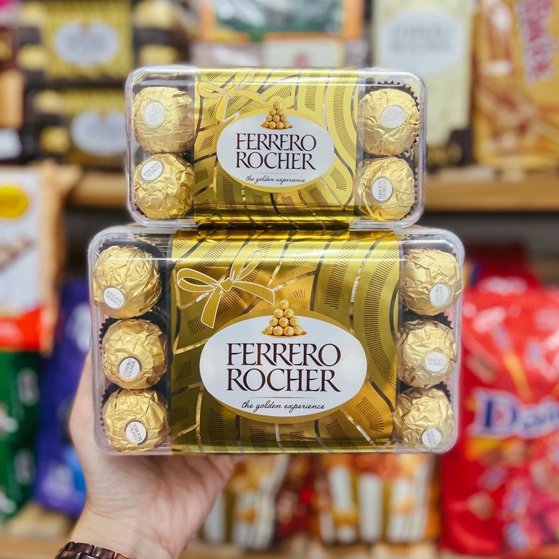 Ferrero Rocher เฟอร์เรโร่ รอชเชอร์ ช็อคโกแลต 16/30 ลูก