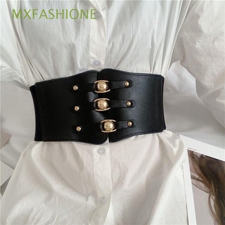 Mxfashione เข็มขัดหนัง Pu สไตล์วินเทจสําหรับผู้หญิง